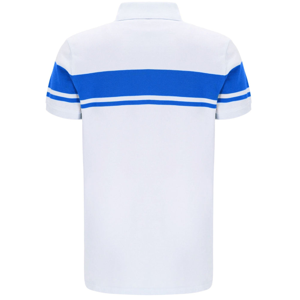 Sergio Tacchini Youngline Polo Shirt - White/Princess Blue