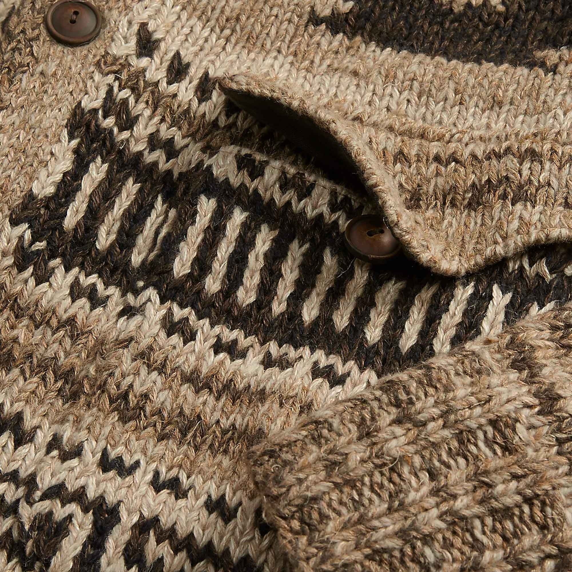 RRL by Ralph Lauren Hand-Knit Linen-Blend Cardigan - Brown