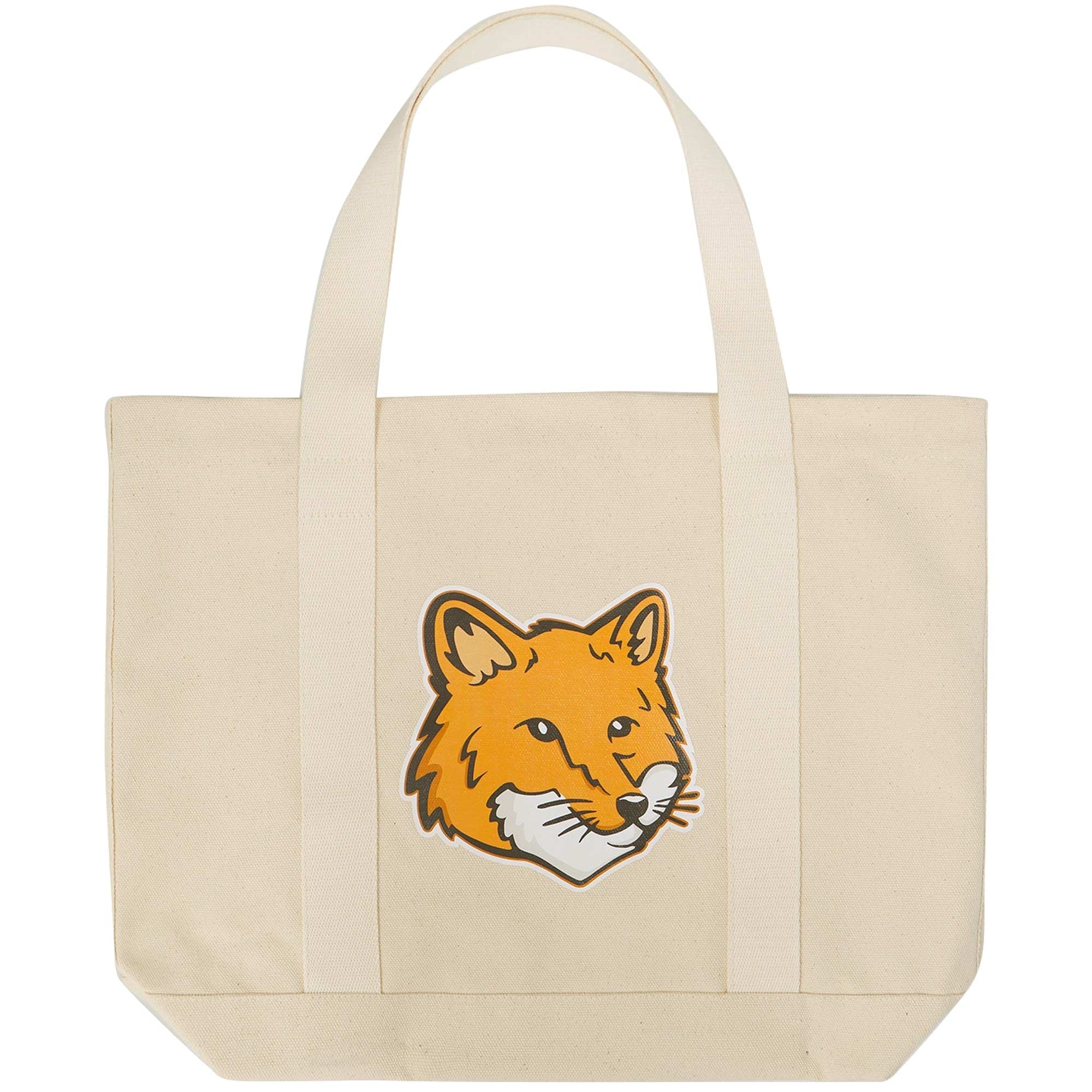 Maison Kitsune Fox Head Tote Bag - Ecru