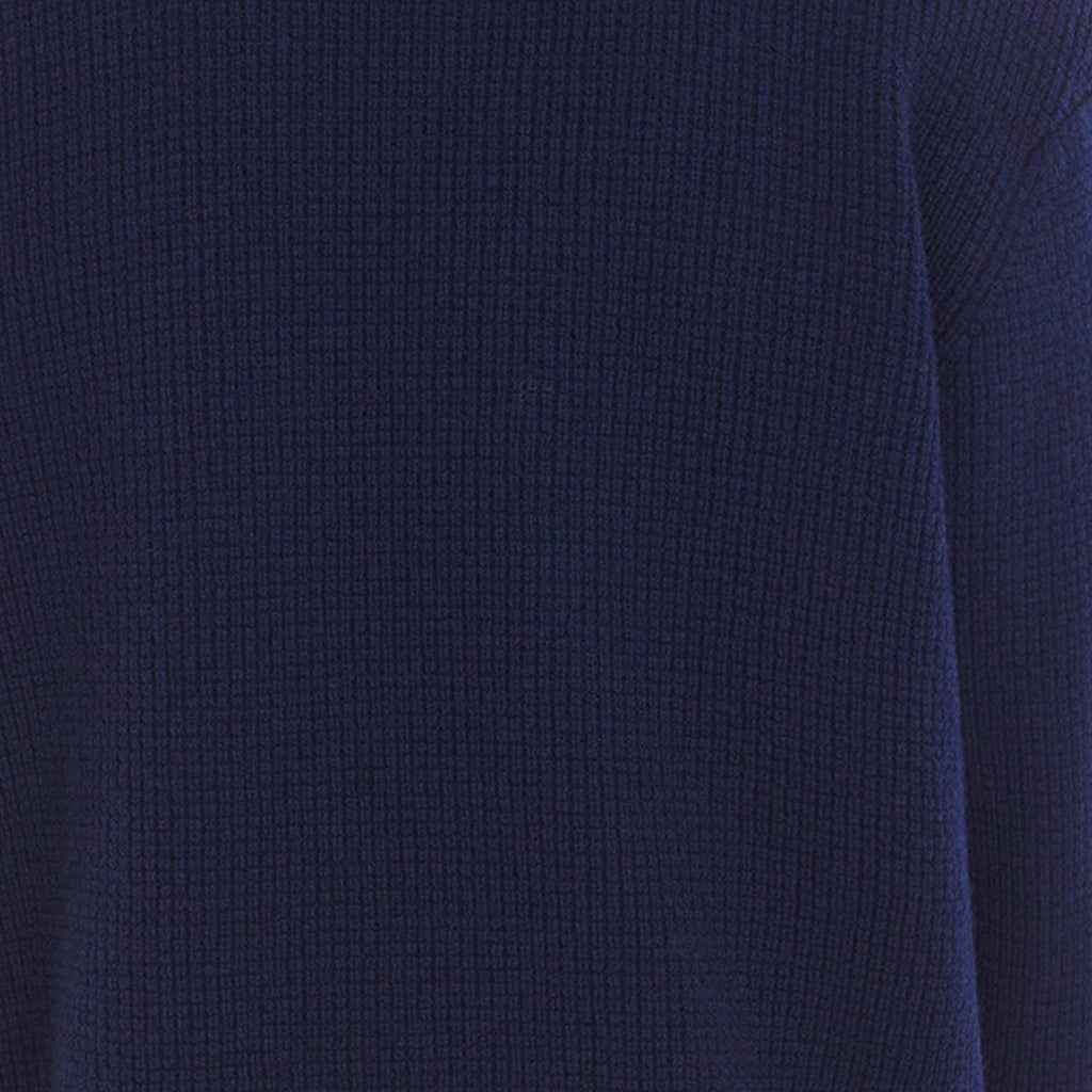 Maison Kitsune Handwriting Logo Jumper - Ink Blue