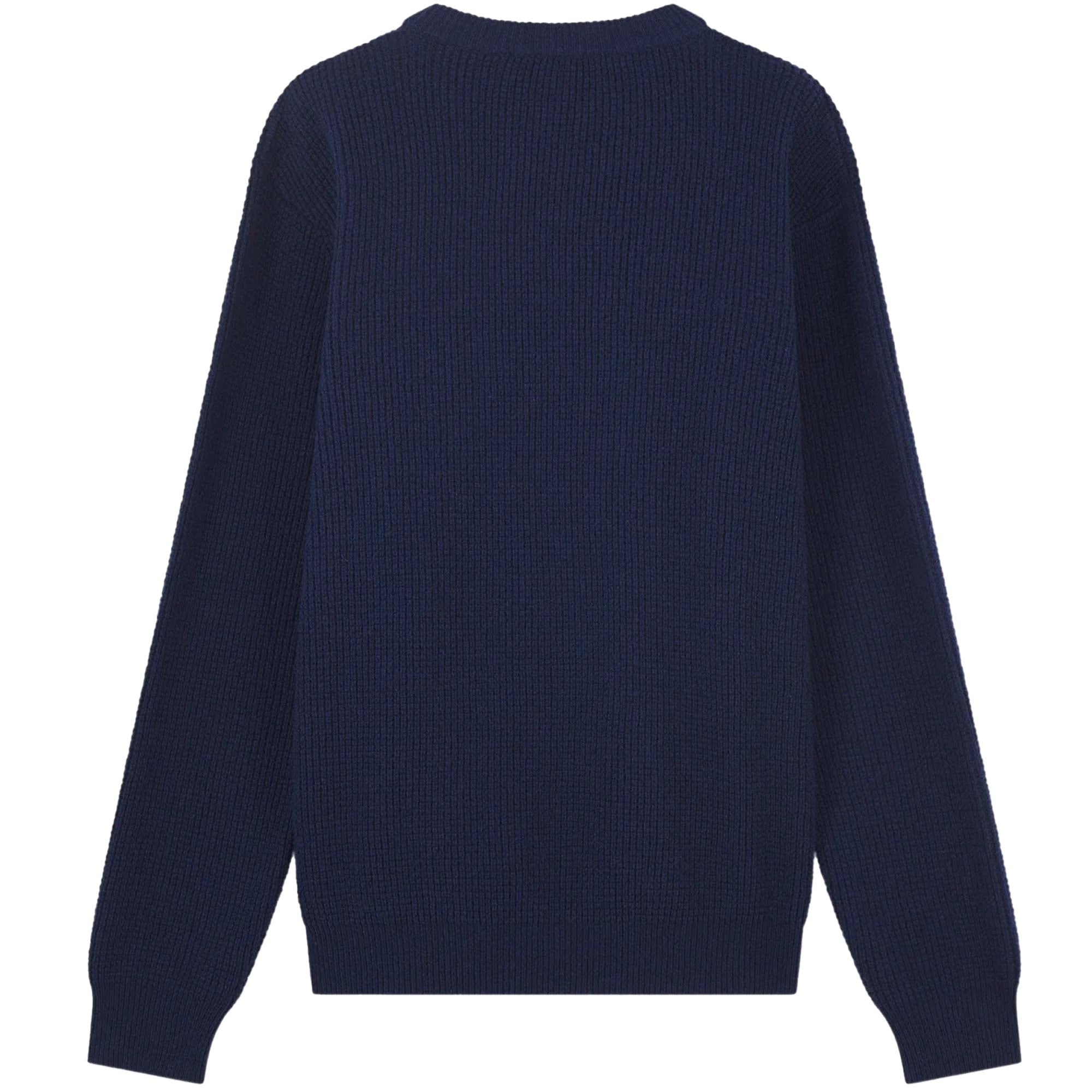 Maison Kitsune Handwriting Logo Jumper - Ink Blue
