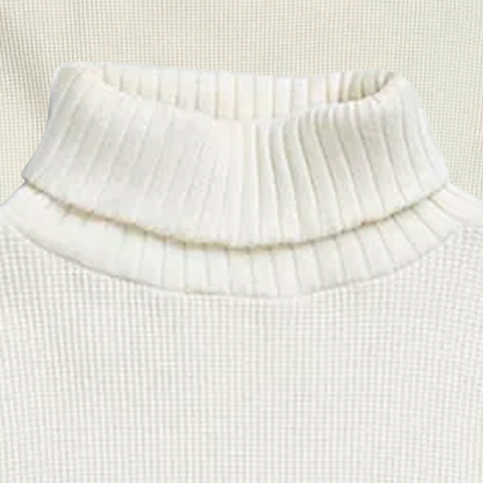 Nigel Cabourn Waffle Turtleneck - Ivory