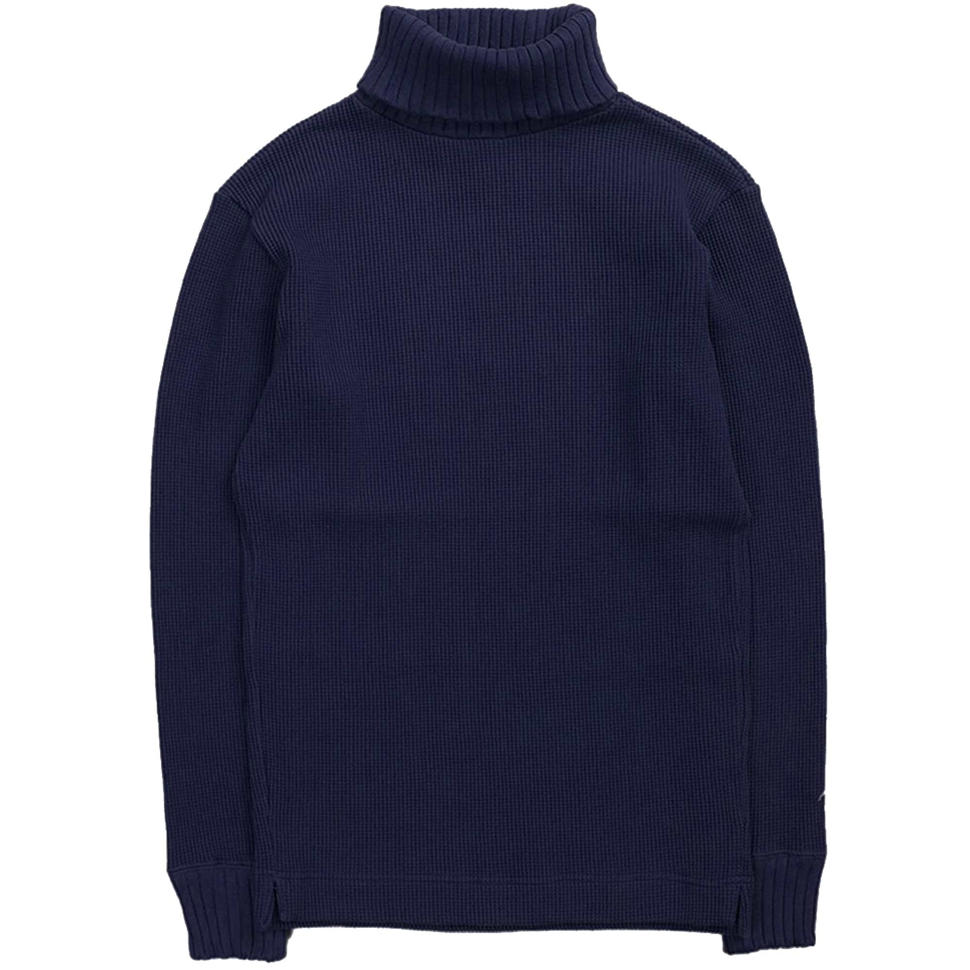 Nigel Cabourn Waffle Turtleneck - Dark Navy