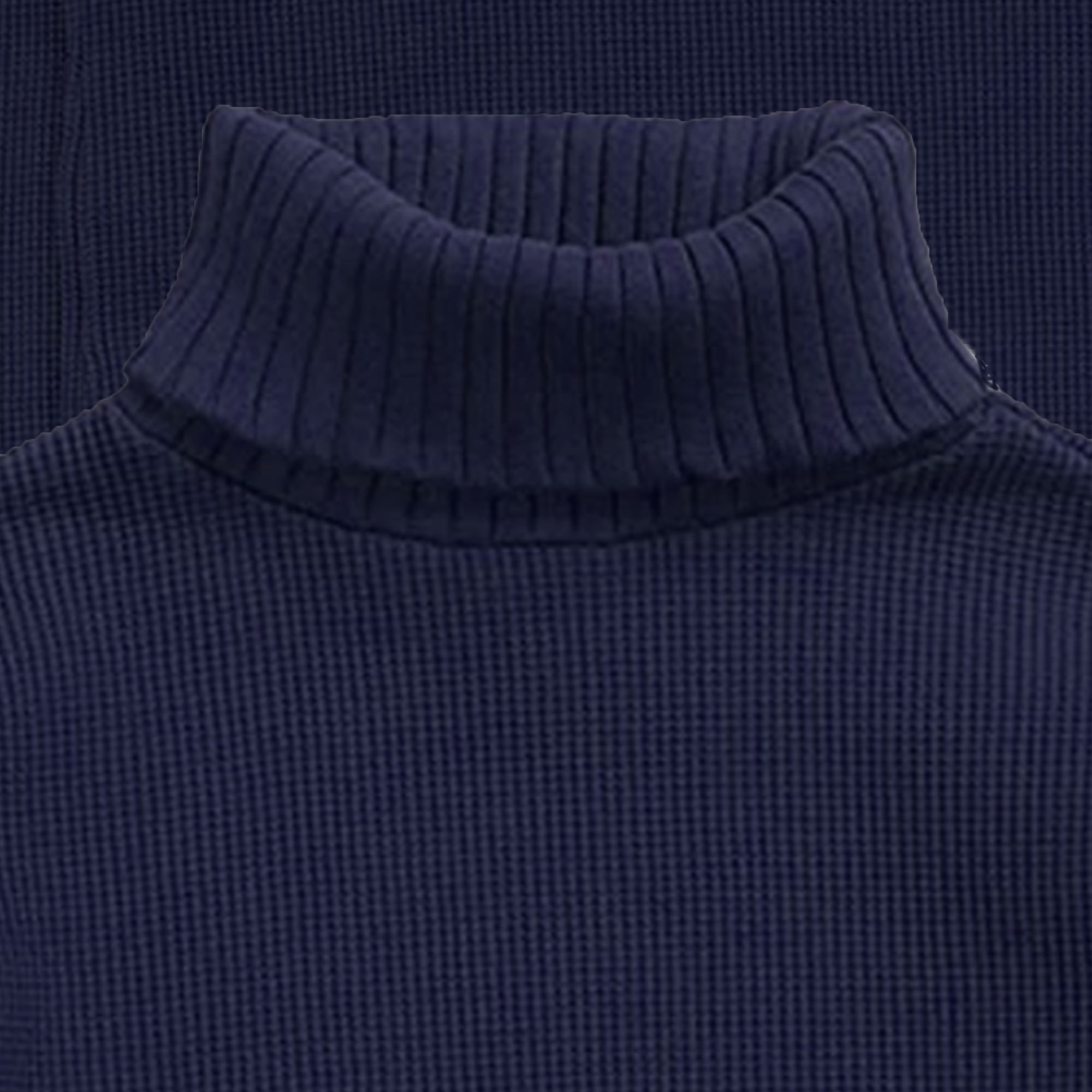 Nigel Cabourn Waffle Turtleneck - Dark Navy