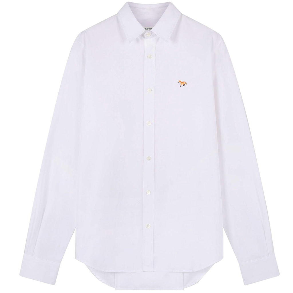 Maison Kitsune Classic Shirt with Baby Fox Head Logo - White
