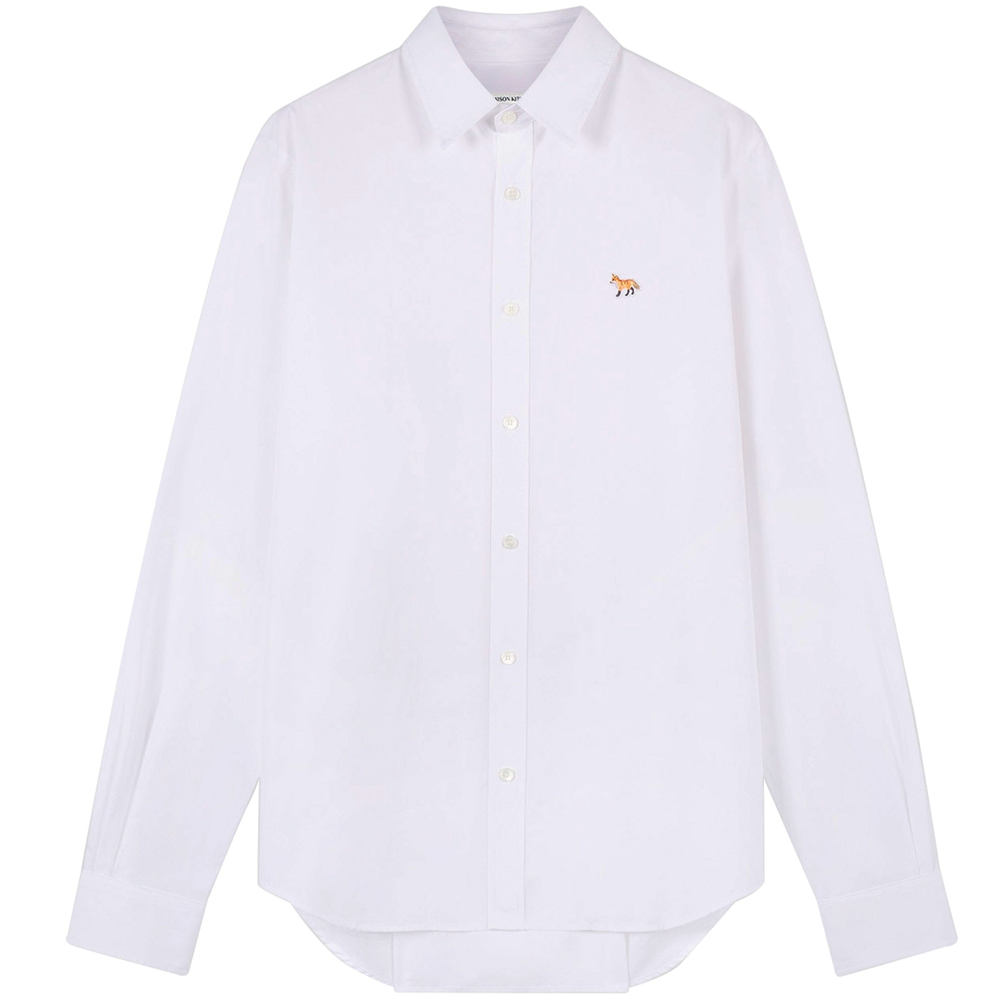 Maison Kitsune Classic Shirt with Baby Fox Head Logo - White