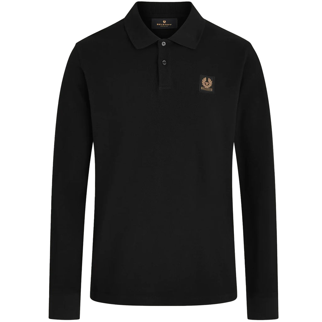 Long Sleeve Polo Shirt - Black
