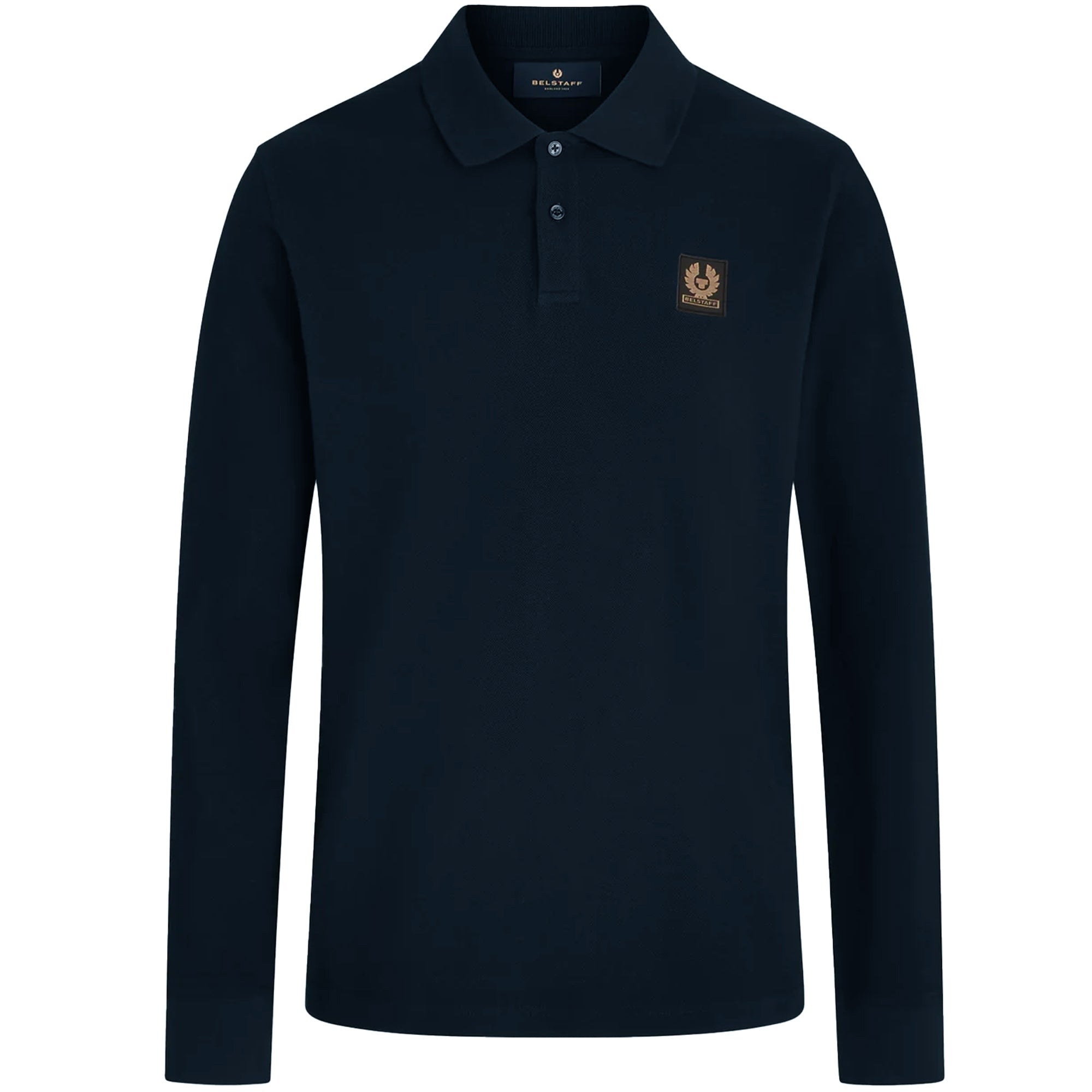 Belstaff Long Sleeve Polo Shirt - Dark Ink