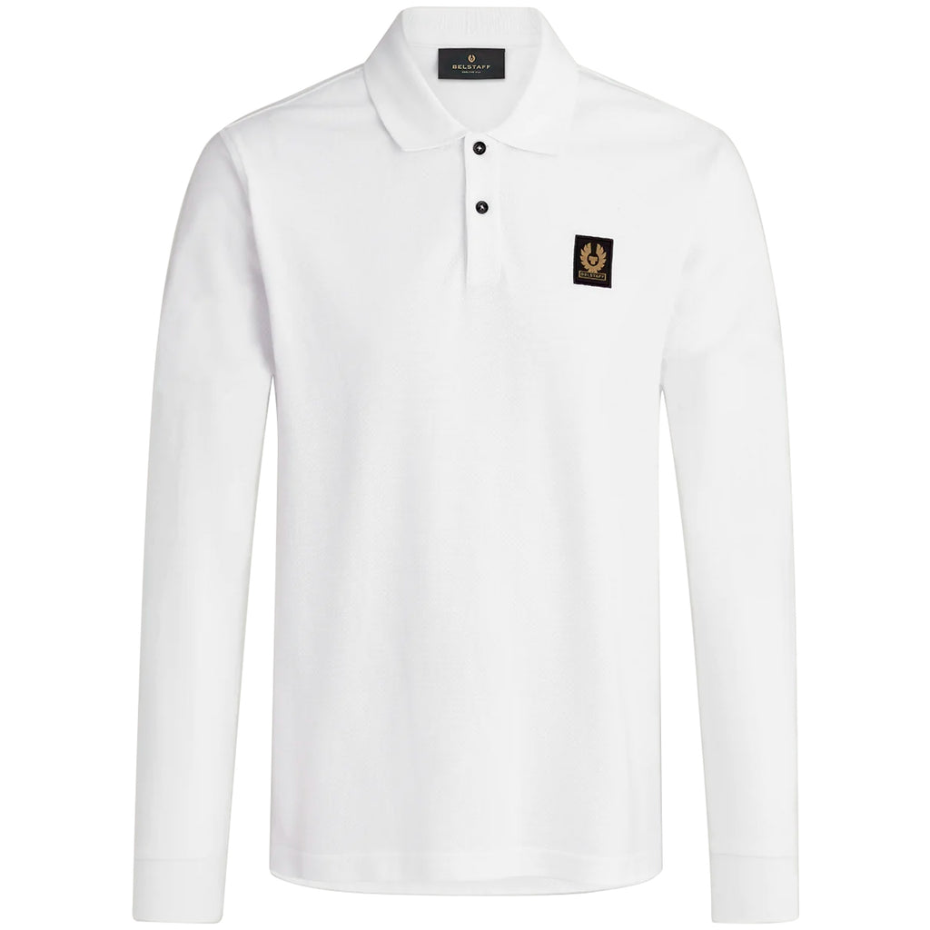 Long Sleeve Polo Shirt - White