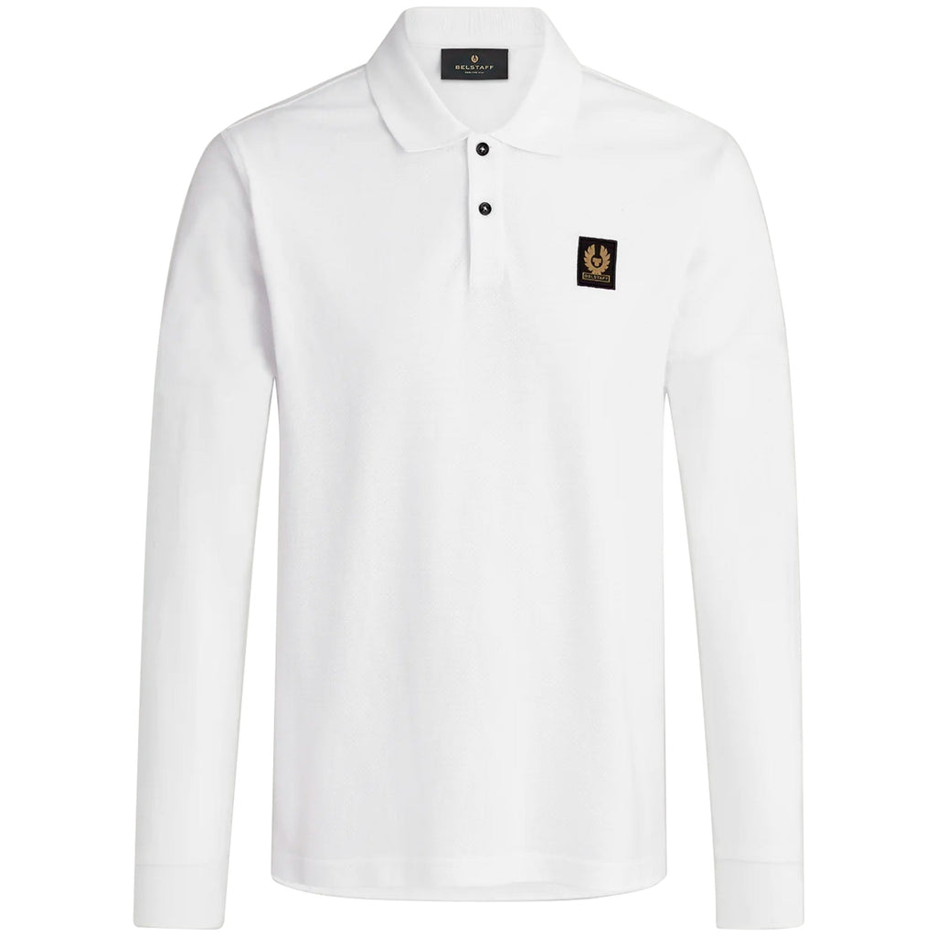 Belstaff Long Sleeve Polo Shirt - White