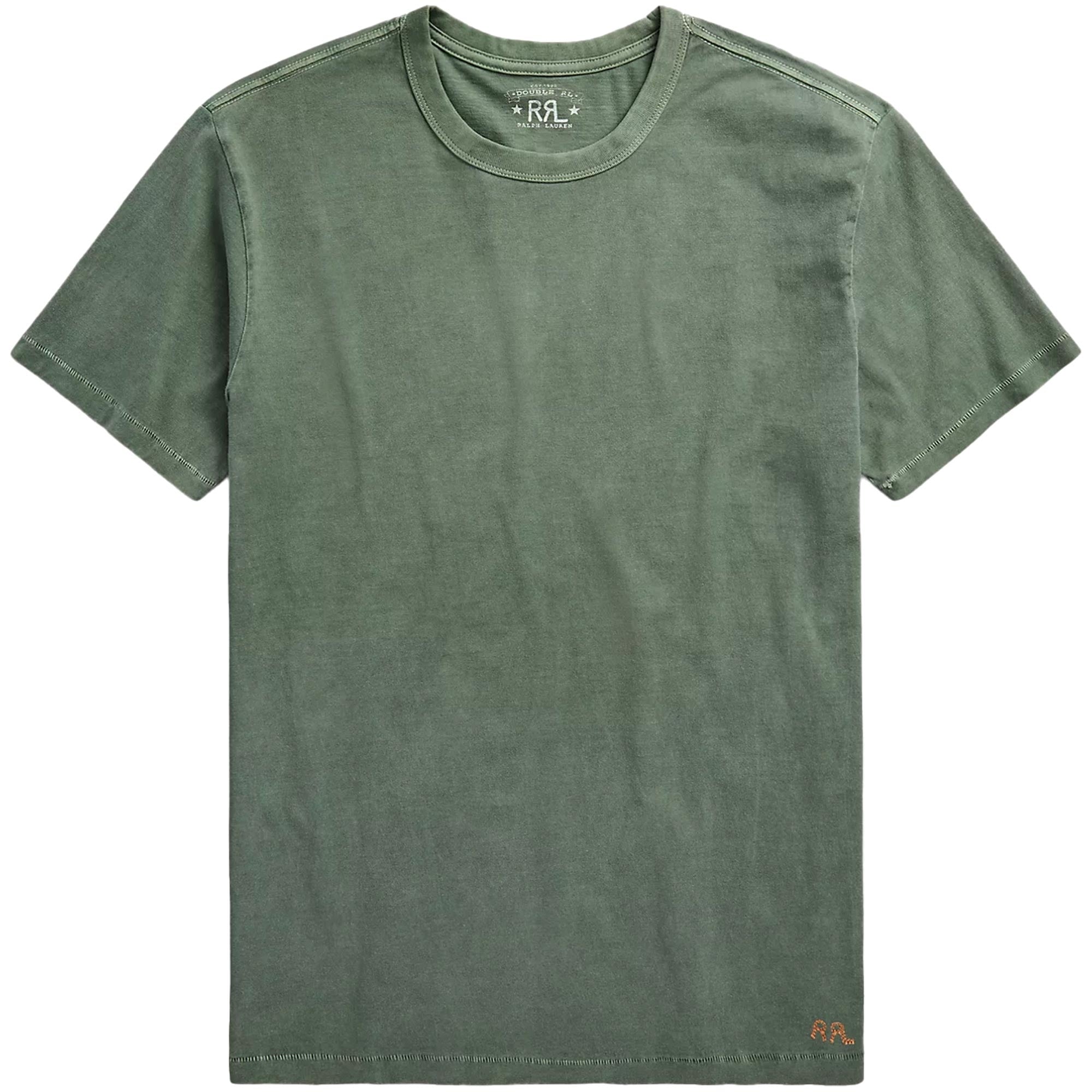 RRL by Ralph Lauren Garment-Dyed Crewneck T-Shirt -  Green