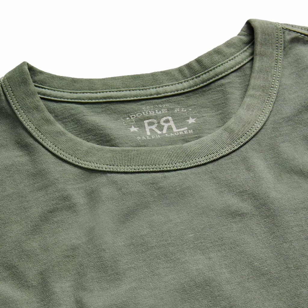 RRL by Ralph Lauren Garment-Dyed Crewneck T-Shirt -  Green