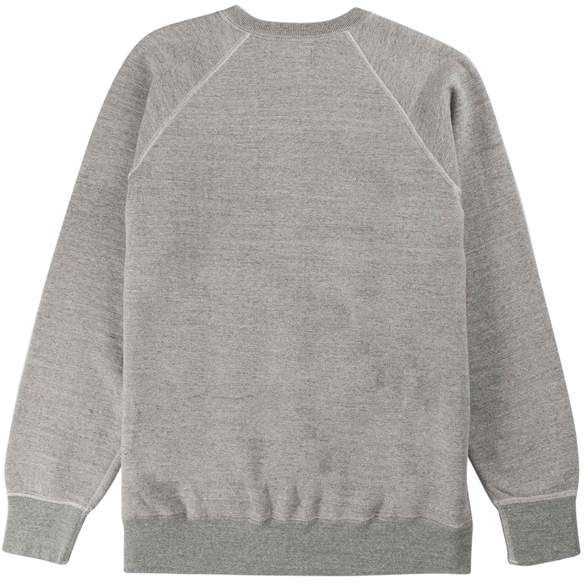Loop Wheel Crew Neck Sweatshirt - Heather Grey