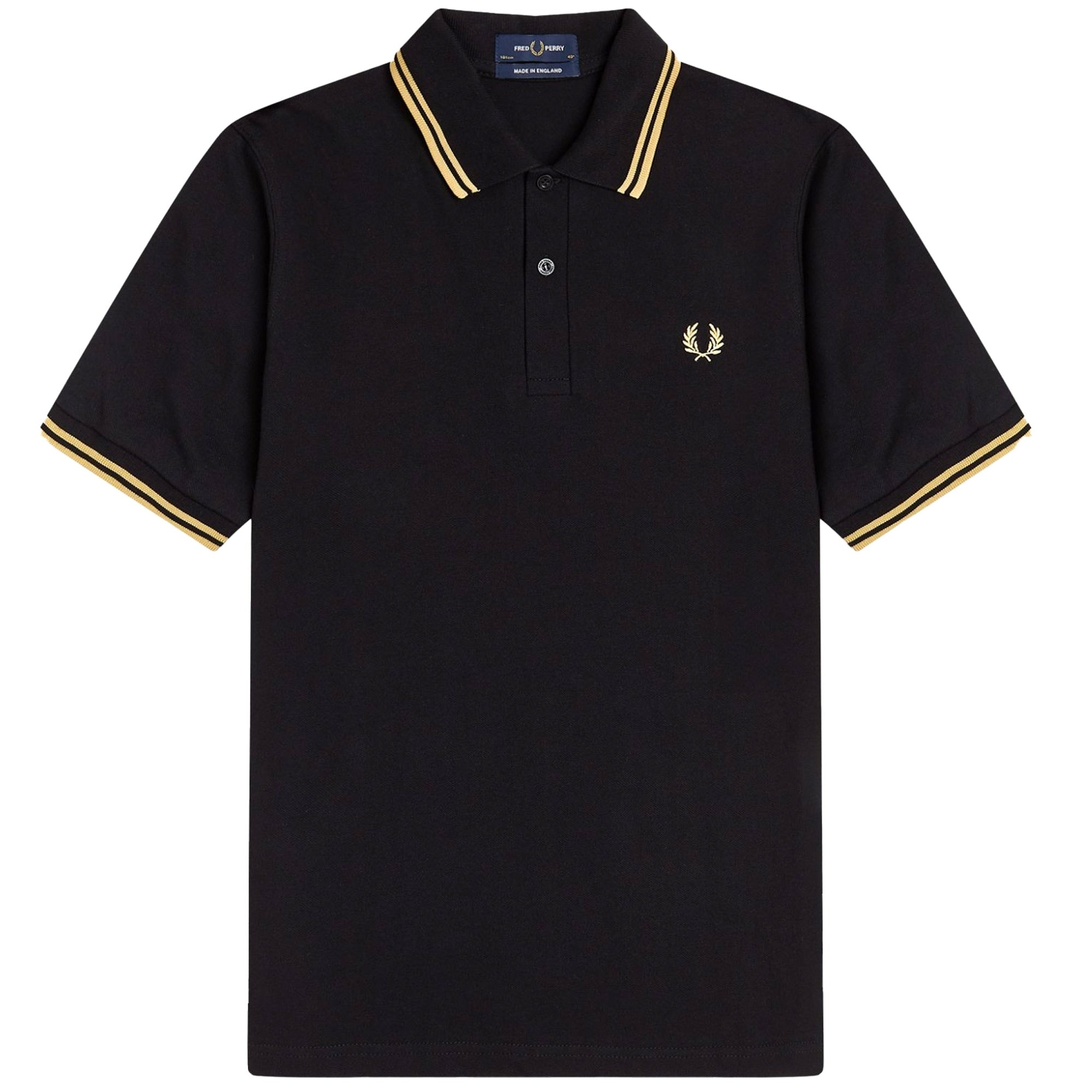 Fred Perry Twin Tipped Polo Shirt - Black & Gold - M12-157 – Dandy