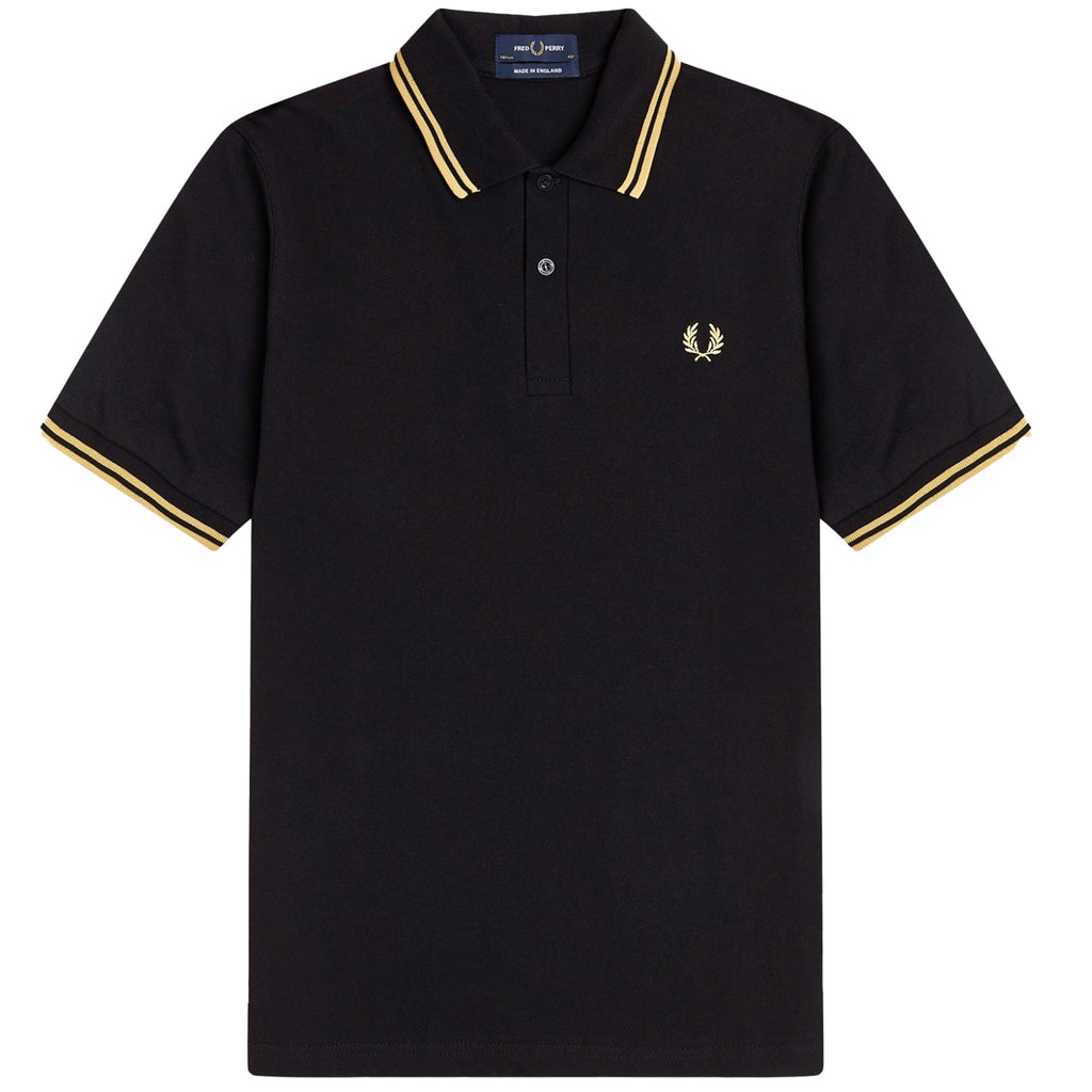 Fred Perry Reissues Twin Tipped Polo Shirt - Black & Gold