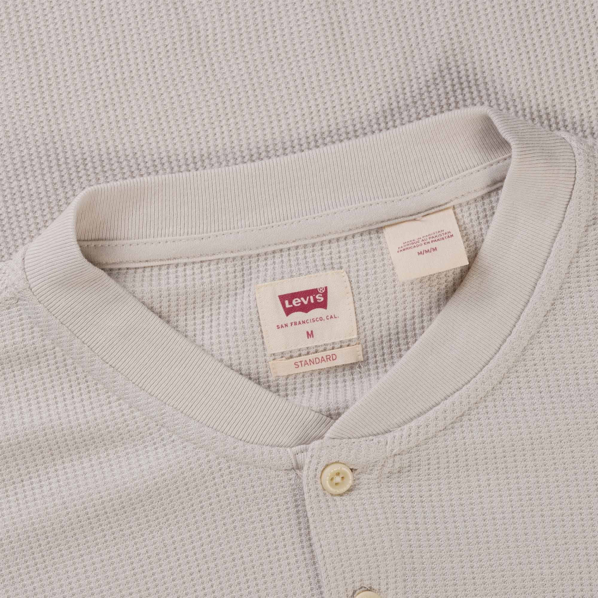 Levi's® Long Sleeve Thermal Henley Tee - Rainy Day