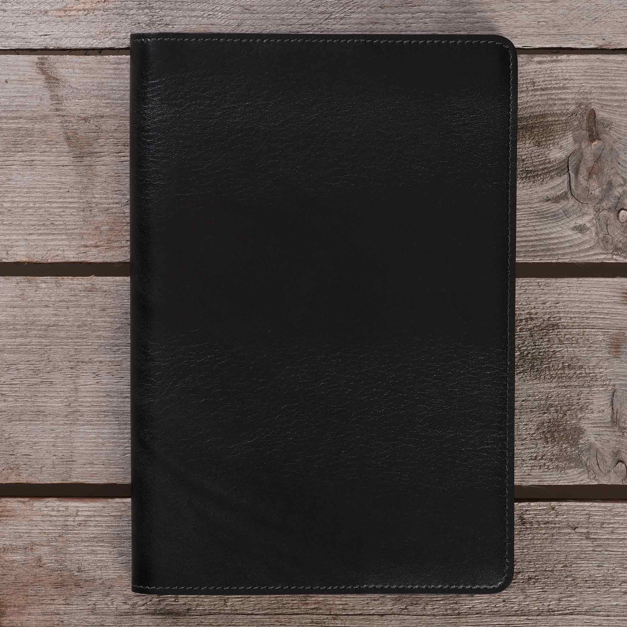 None Of The Above Leather Note Book A5 - Black