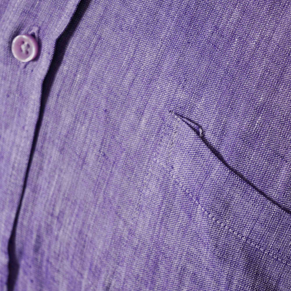 None Of The Above Linen Shirt - Lilac