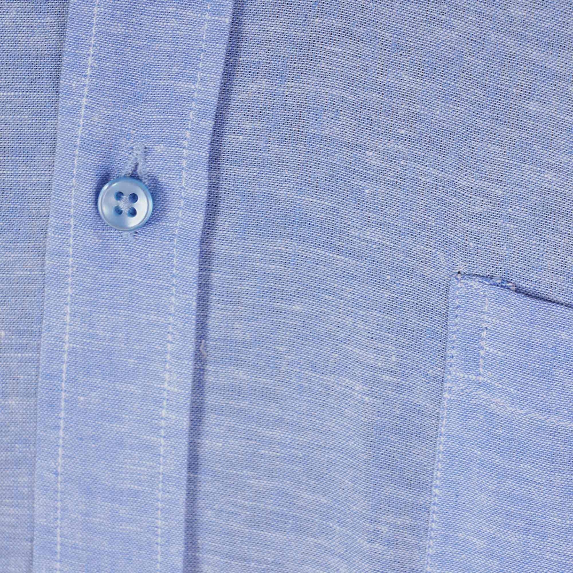 None Of The Above Linen Shirt - Blue