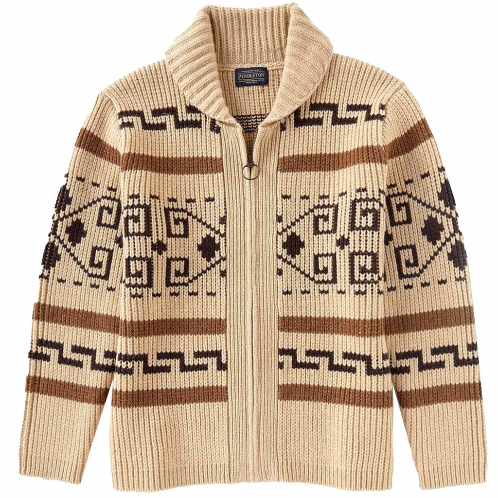 Pendleton Woolen Mills Original Westerley Cardigan - Tan & Brown