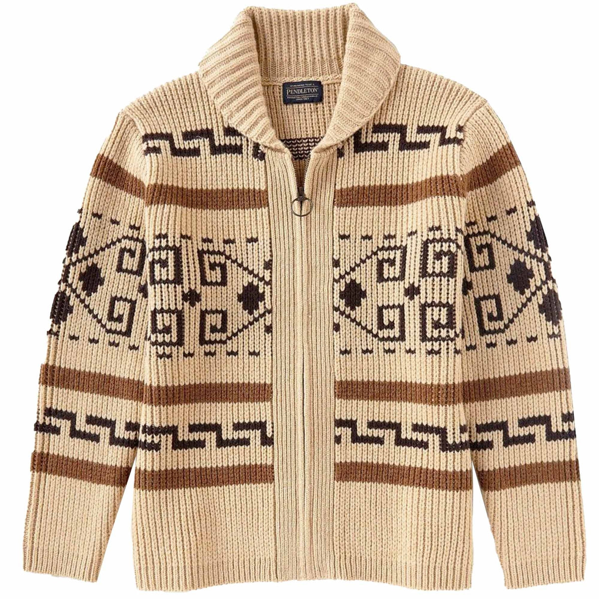 Pendleton Woolen Mills Original Westerley Cardigan - Tan & Brown