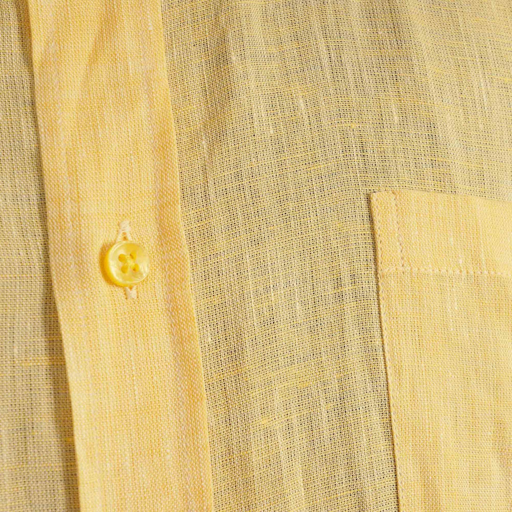 None Of The Above Linen Shirt - Lemon