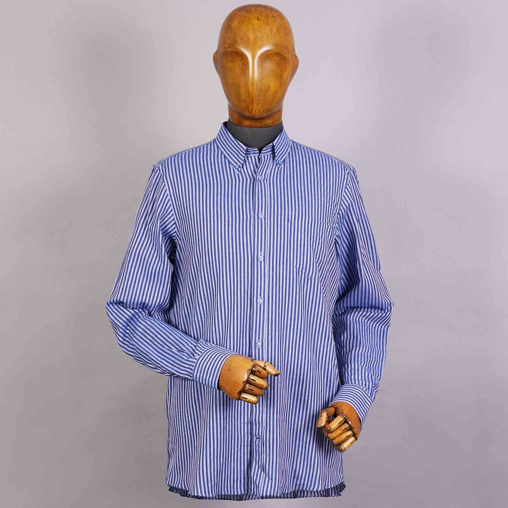 None Of The Above Linen Shirt - Preppy Blue
