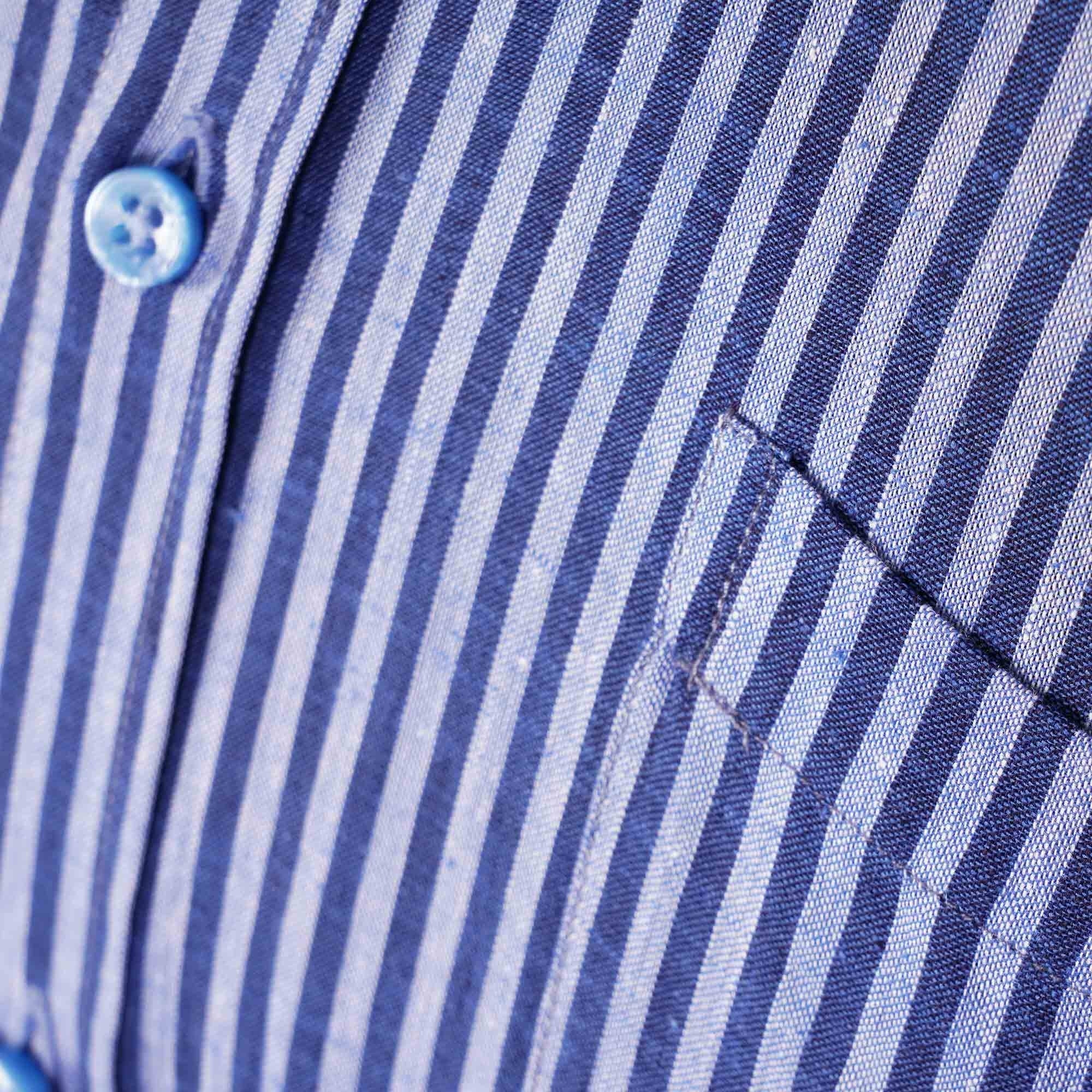 None Of The Above Linen Shirt - Preppy Blue