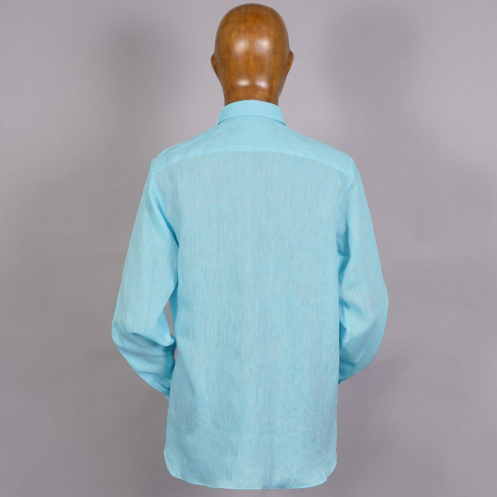 None Of The Above Linen Shirt - Ocean