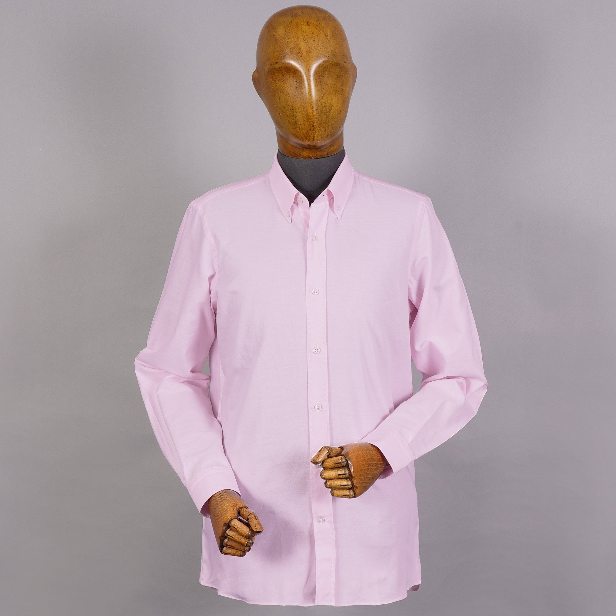 None Of The Above Long Sleeve Button Down Shirt - Pink