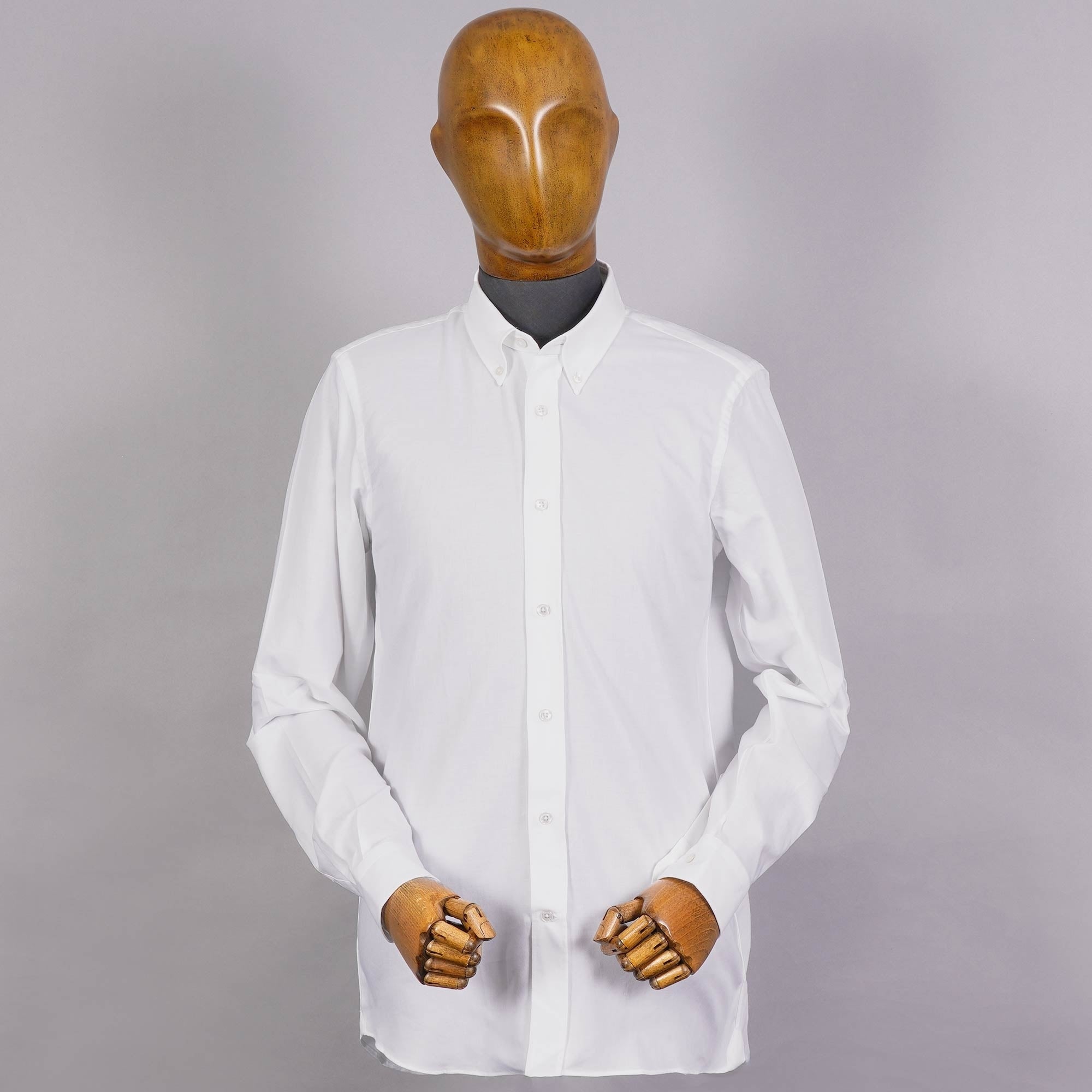 None Of The Above Long Sleeve Button Down Shirt - White