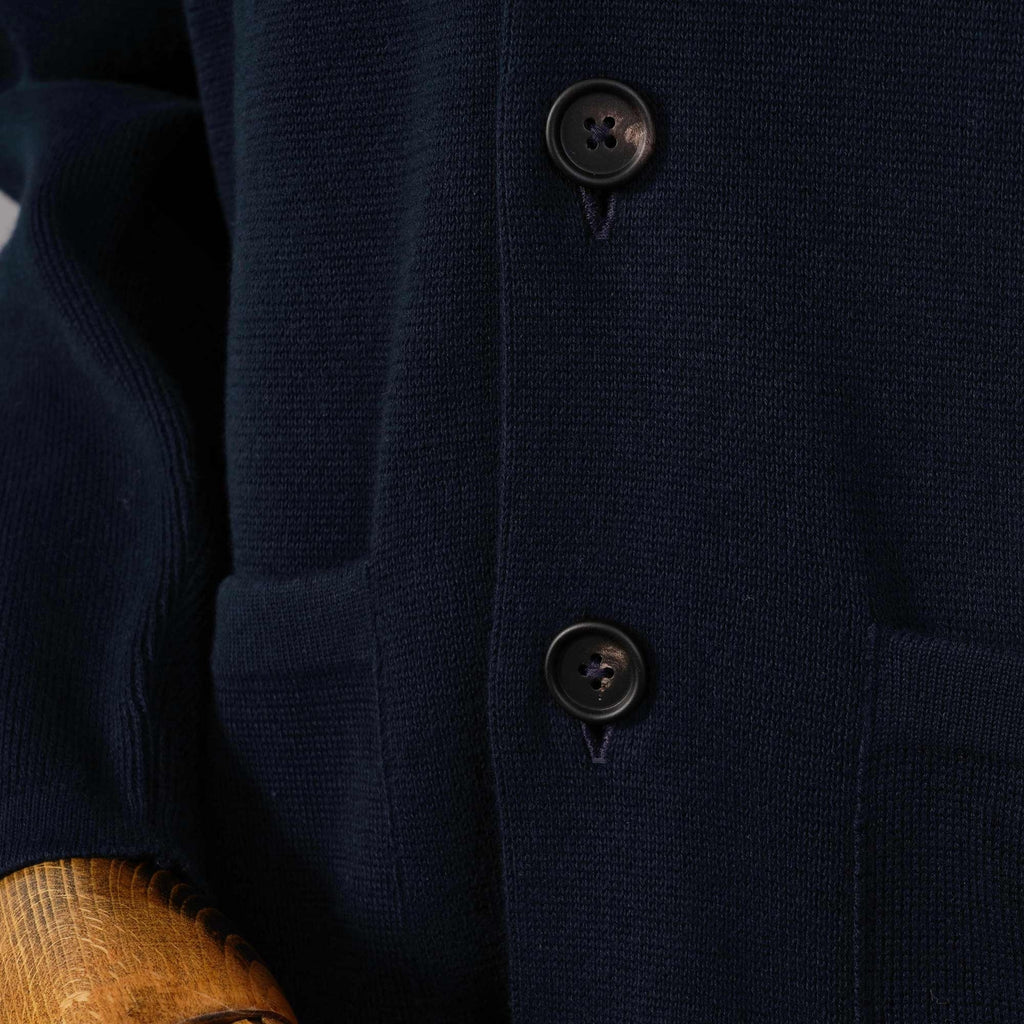 None Of The Above Knitted Work Shirt - Navy