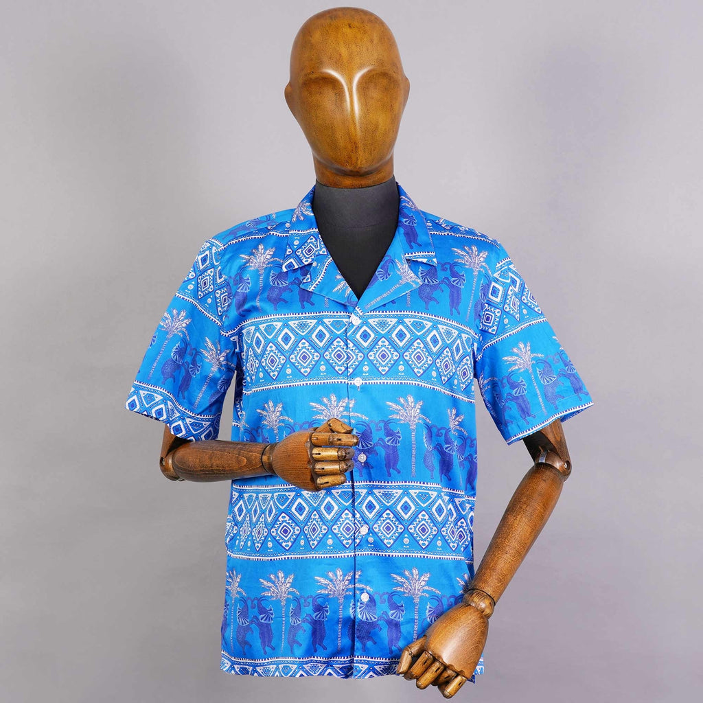 None Of The Above Camicia Bowling Shirt - Blue