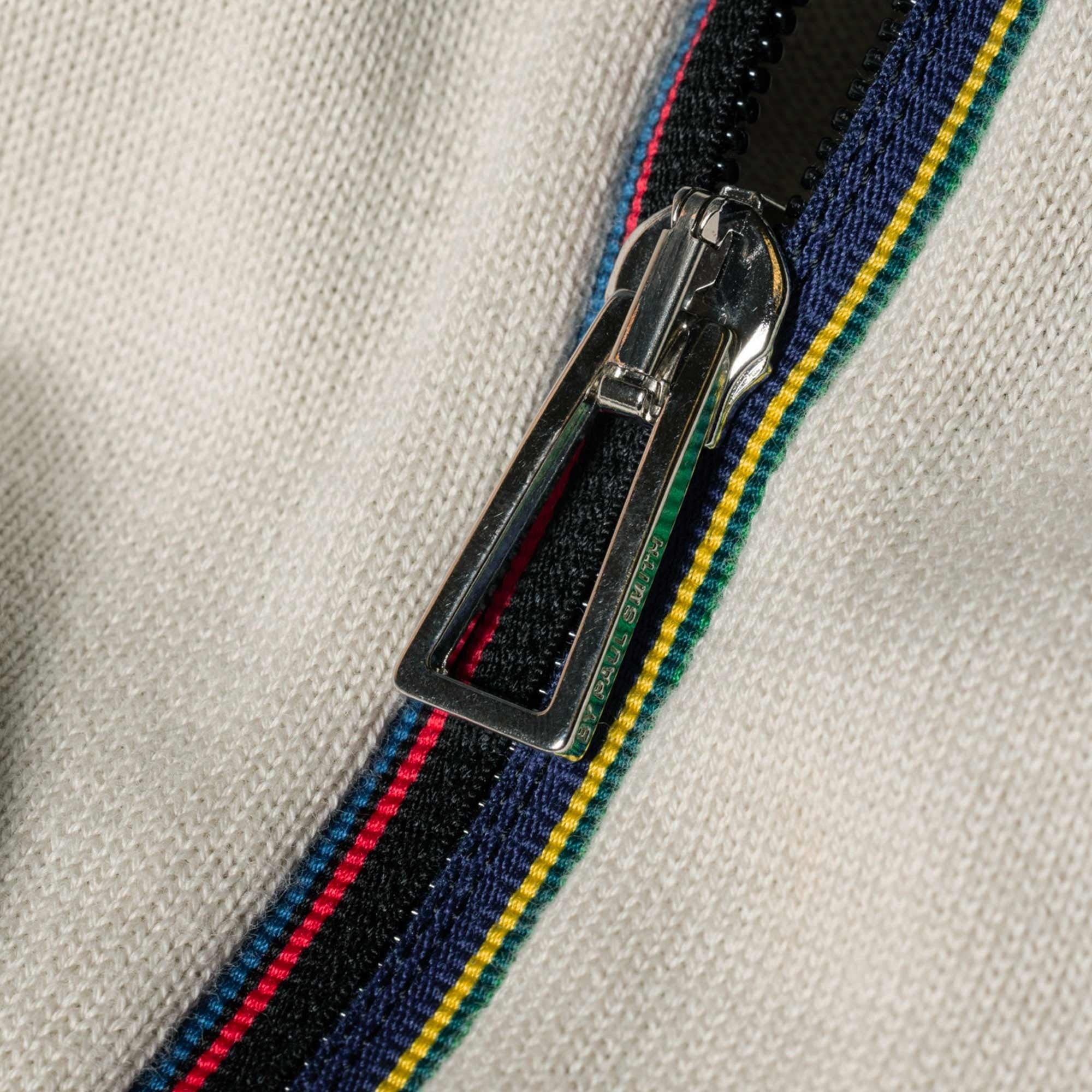 Paul Smith Knitted Zip-Neck Polo Shirt - Ecru