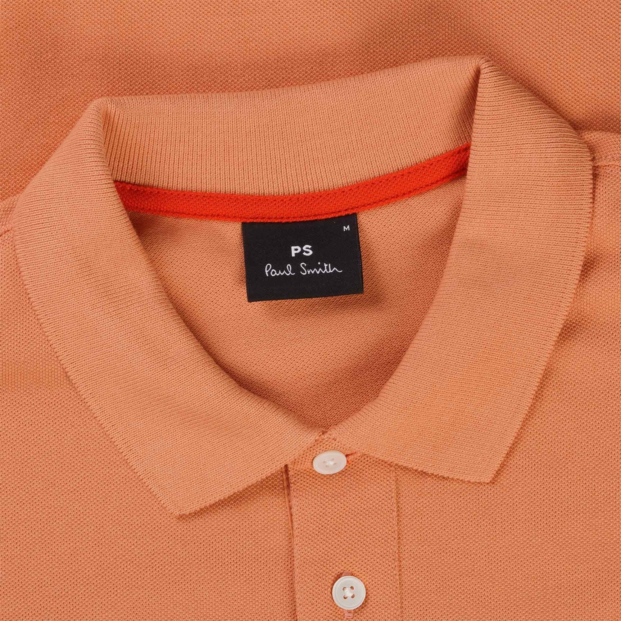 Paul Smith Zebra Logo Polo Shirt - Peach
