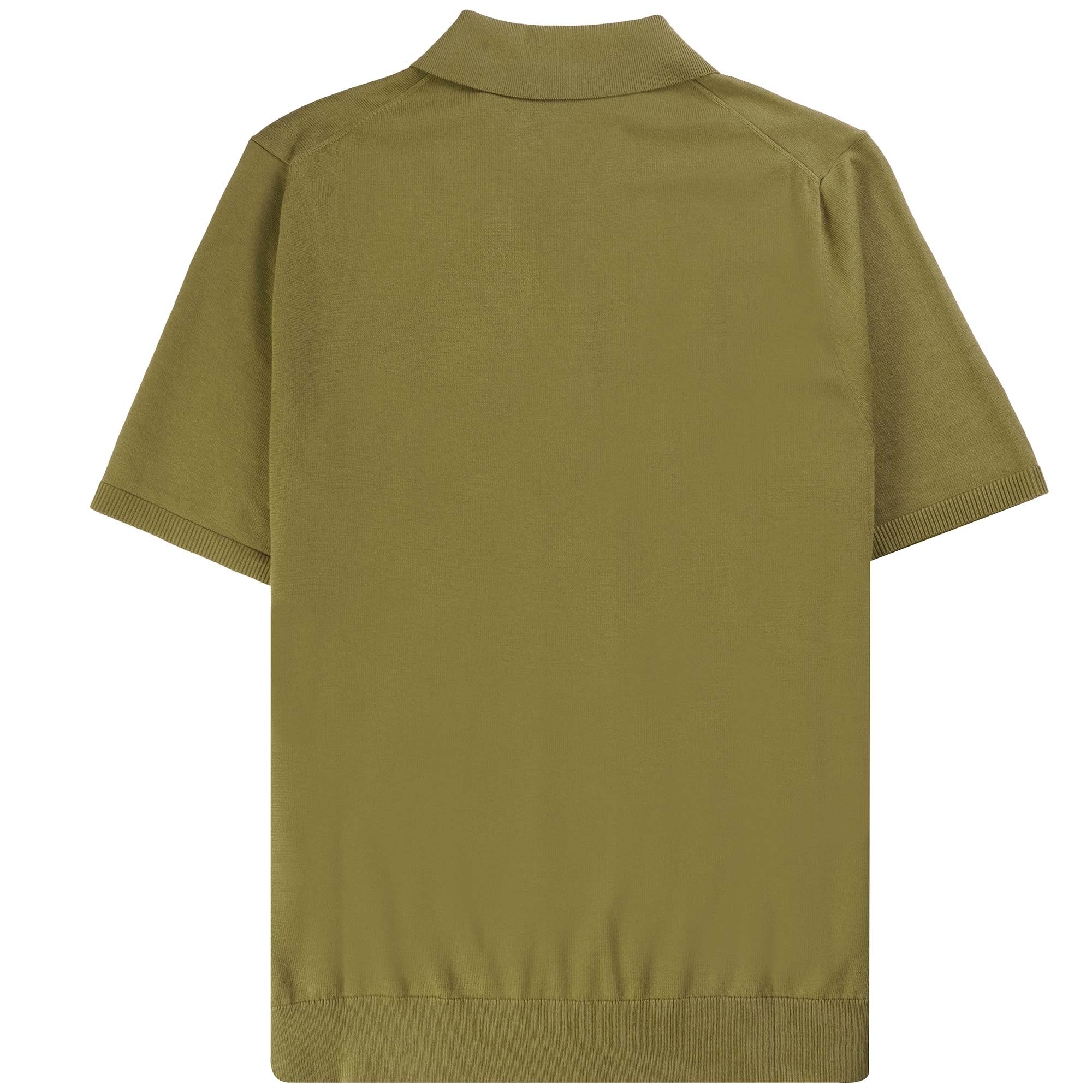 Paul Smith Zebra Logo Knitted Polo Shirt - Military Green