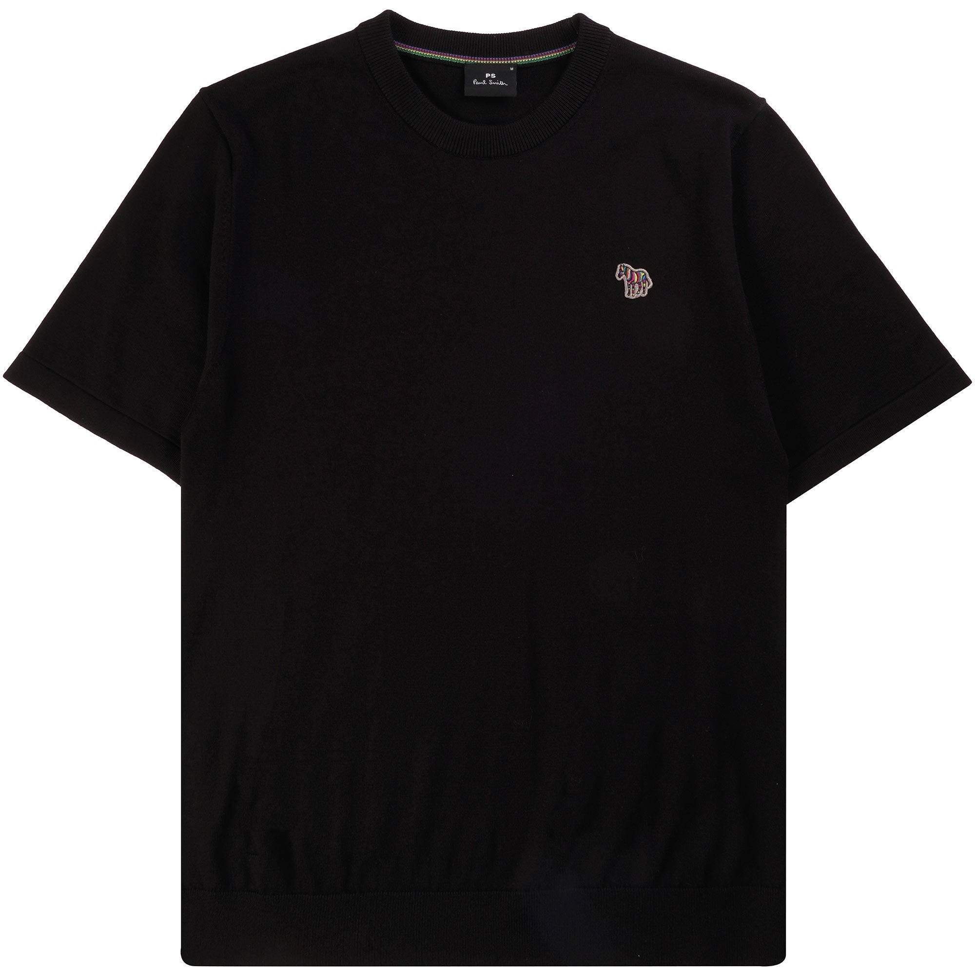 Paul Smith Knitted Zebra Logo T-Shirt - Black