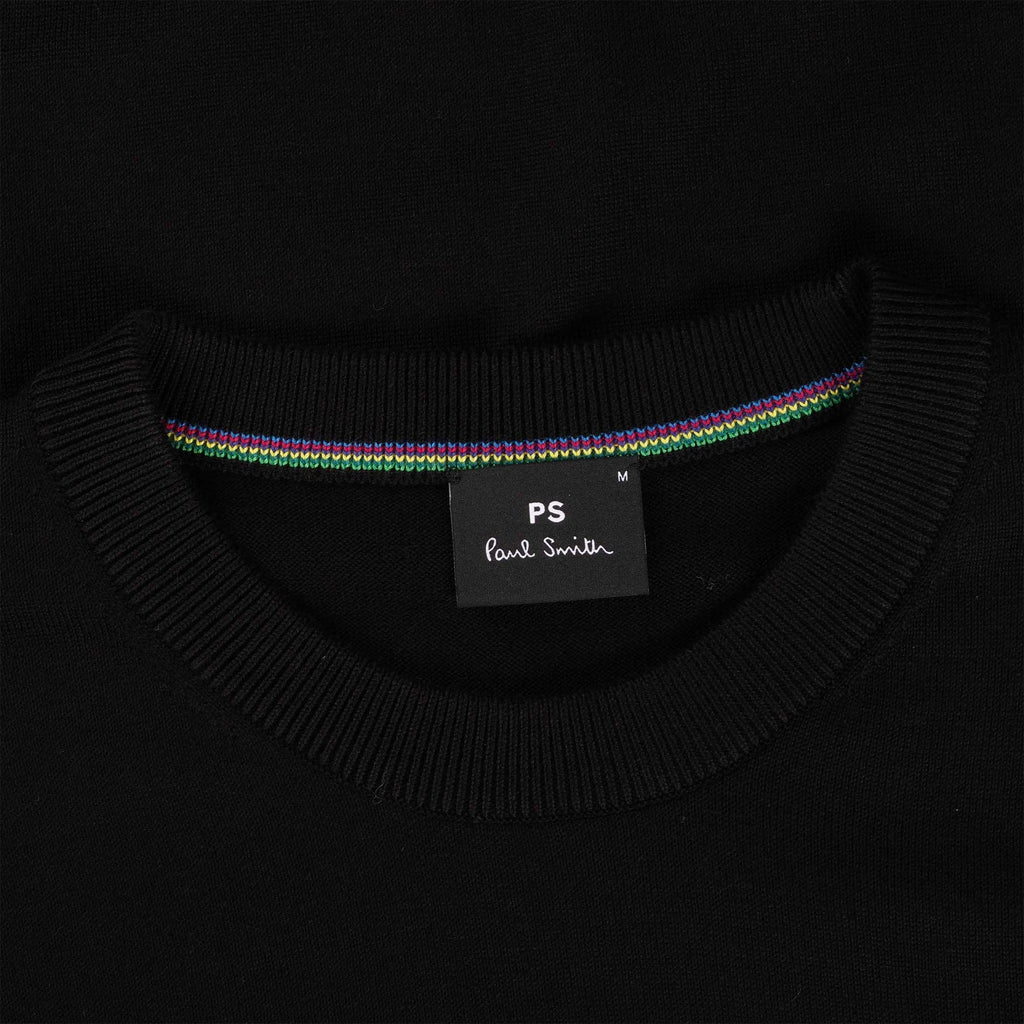 Paul Smith Knitted Zebra Logo T-Shirt - Black
