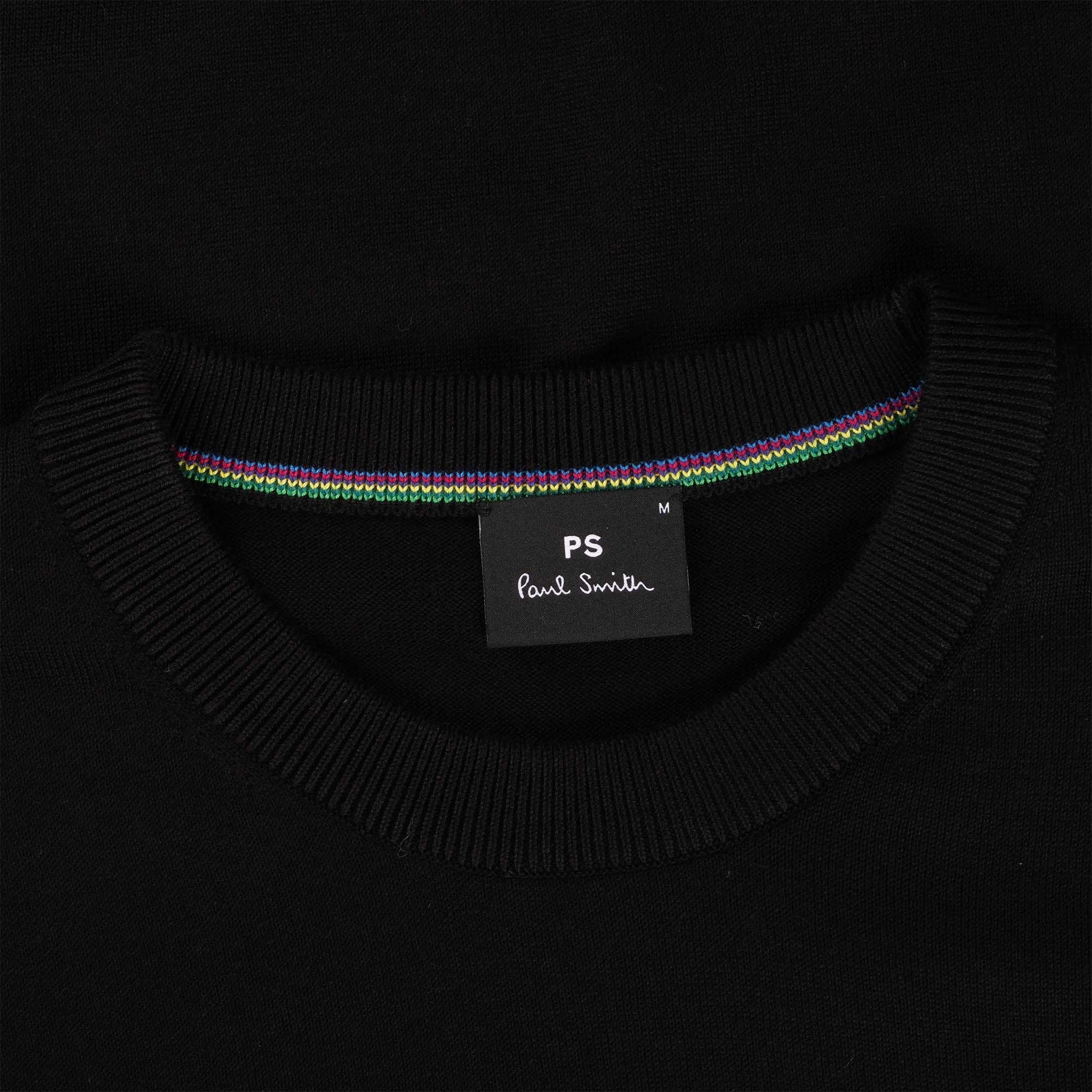Paul Smith Knitted Zebra Logo T-Shirt - Black
