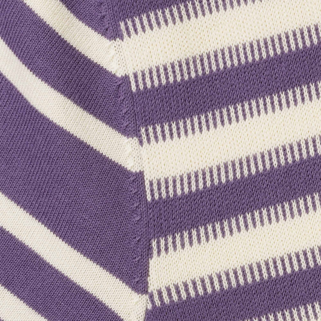 Paul Smith Knitted Striped T-Shirt - White and Purple