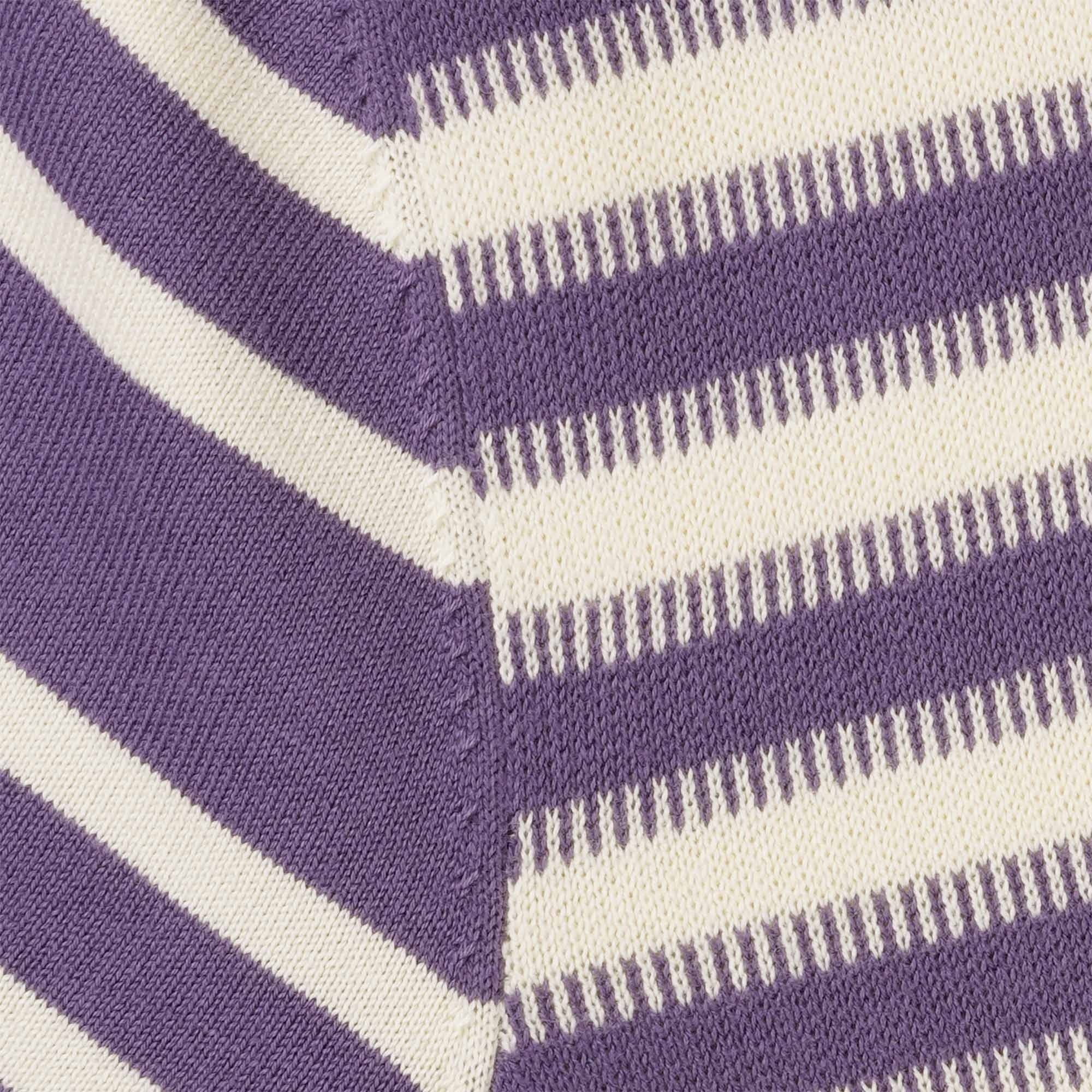 Paul Smith Knitted Striped T-Shirt - White and Purple