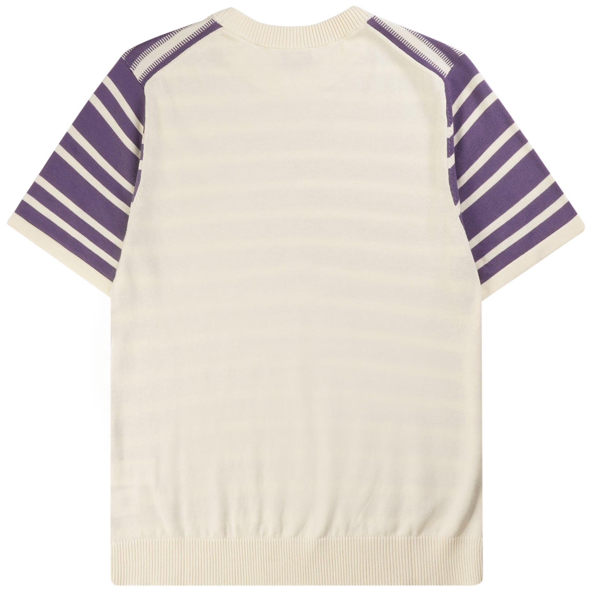Paul Smith Knitted Striped T-Shirt - White and Purple