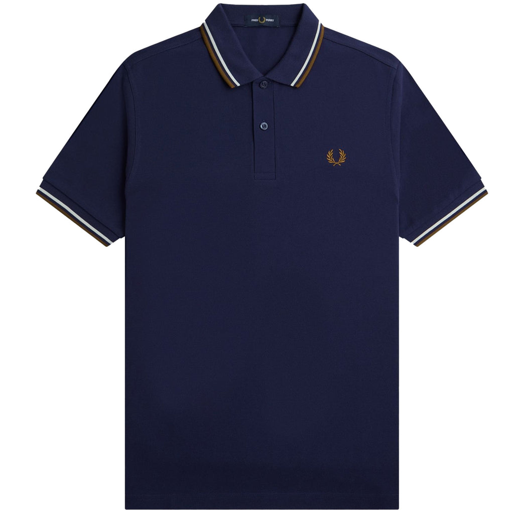 Fred Perry M3600 Twin Tipped Polo Shirt - Navy