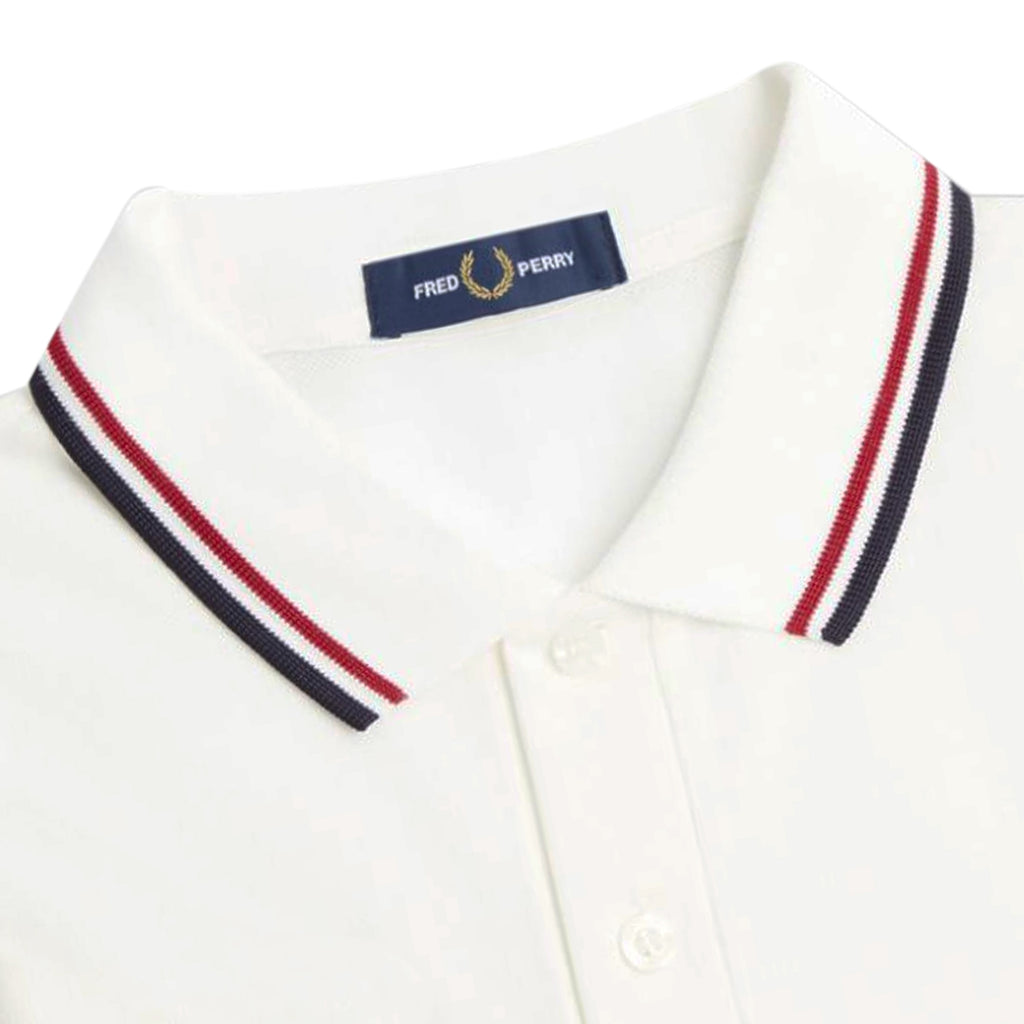 Fred Perry M3600 Twin Tipped Polo Shirt - Snow White