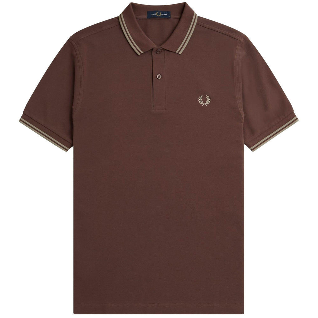 Fred Perry M3600 Twin Tipped Polo Shirt - Carrington Brick