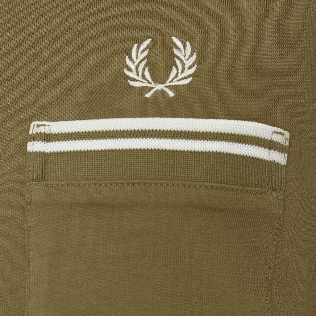 Fred Perry Loopback Jersey Pocket T-Shirt - Shaded Stone