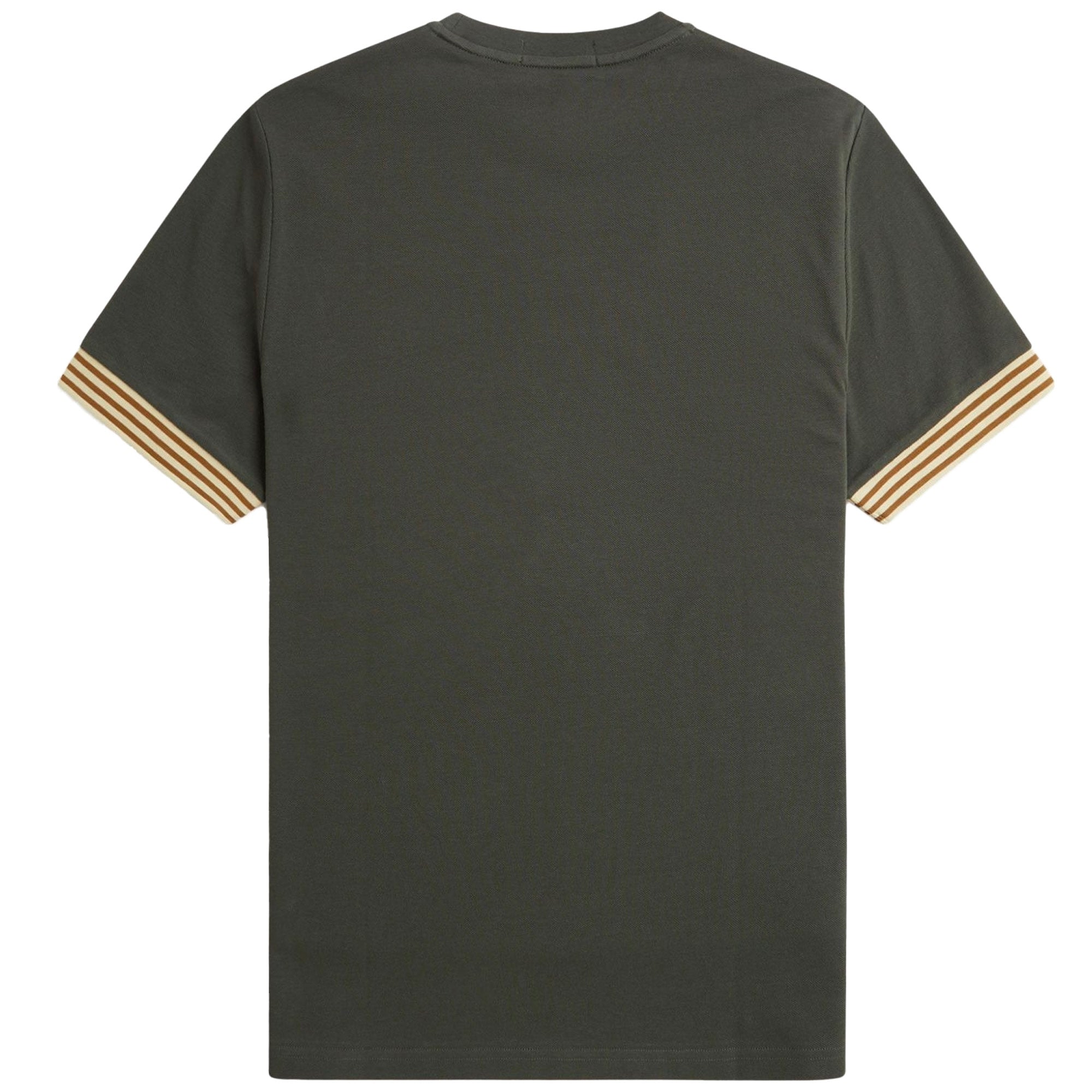 Fred Perry Striped Cuff T-Shirt - Field Green
