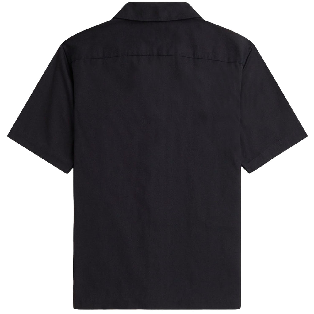 Fred Perry M7768 Tape Detail Revere Collar Shirt - Black