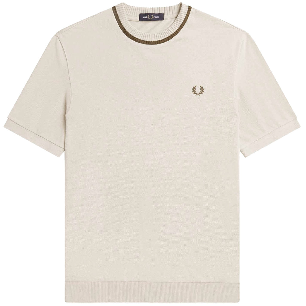 Fred Perry Reissues M7 Crew Neck Piqu  T-Shirt - Snow White