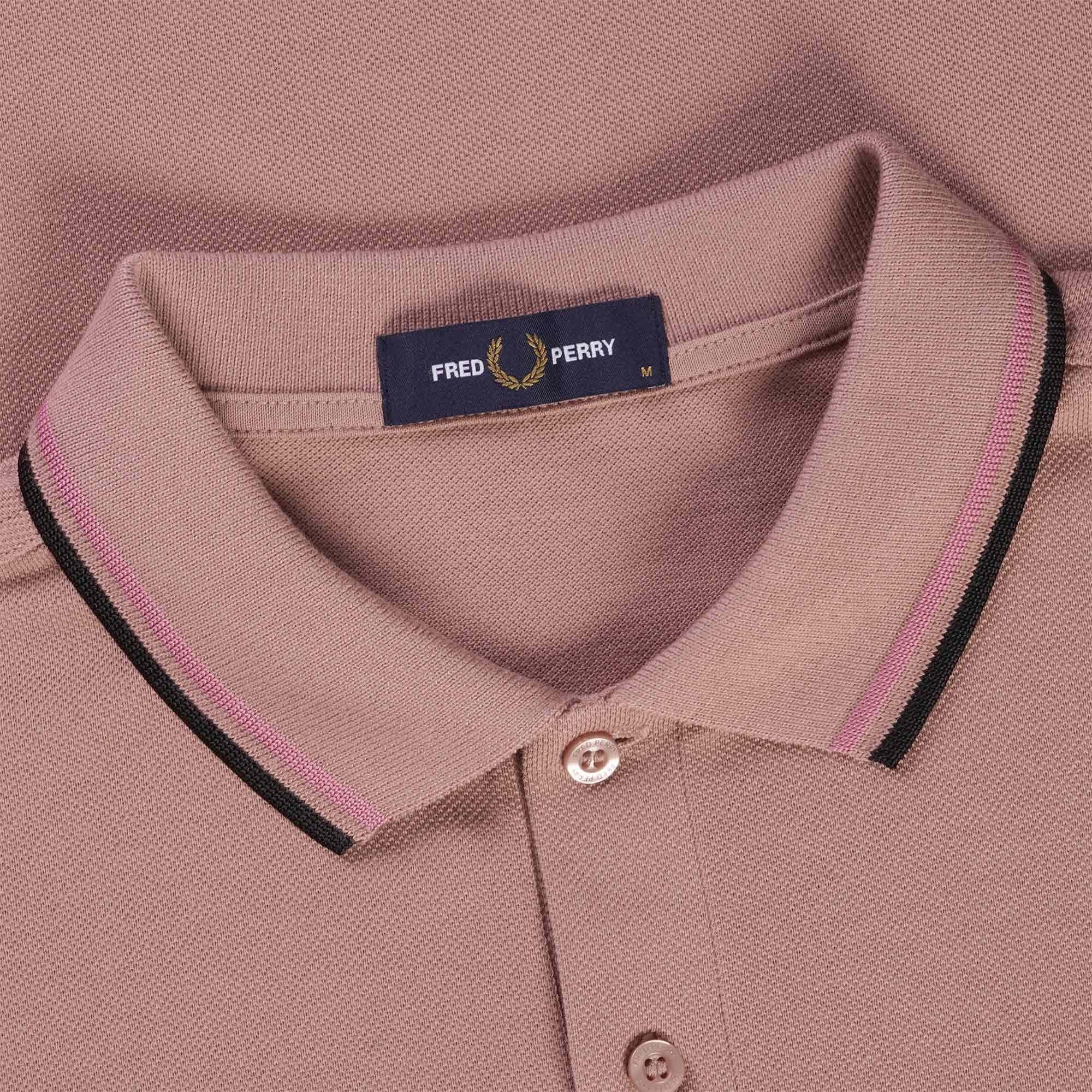 Fred Perry M3600 Twin Tipped Polo Shirt - Dark Pink